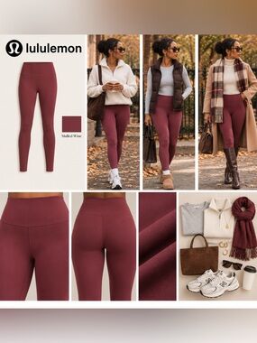 Lululemon Align High-Rise Pant with Pockets 25” 14 Mulled Wine